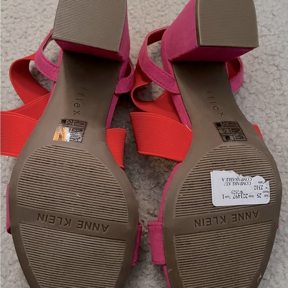 👣Anne Klein iflex Vibrant Pink & Orange Dress Sandal. NWT. - Picture 4 of 4